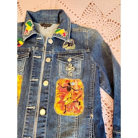 Baccini Denim Jean Jacket Youth Size Medium - Picture 4 of 9